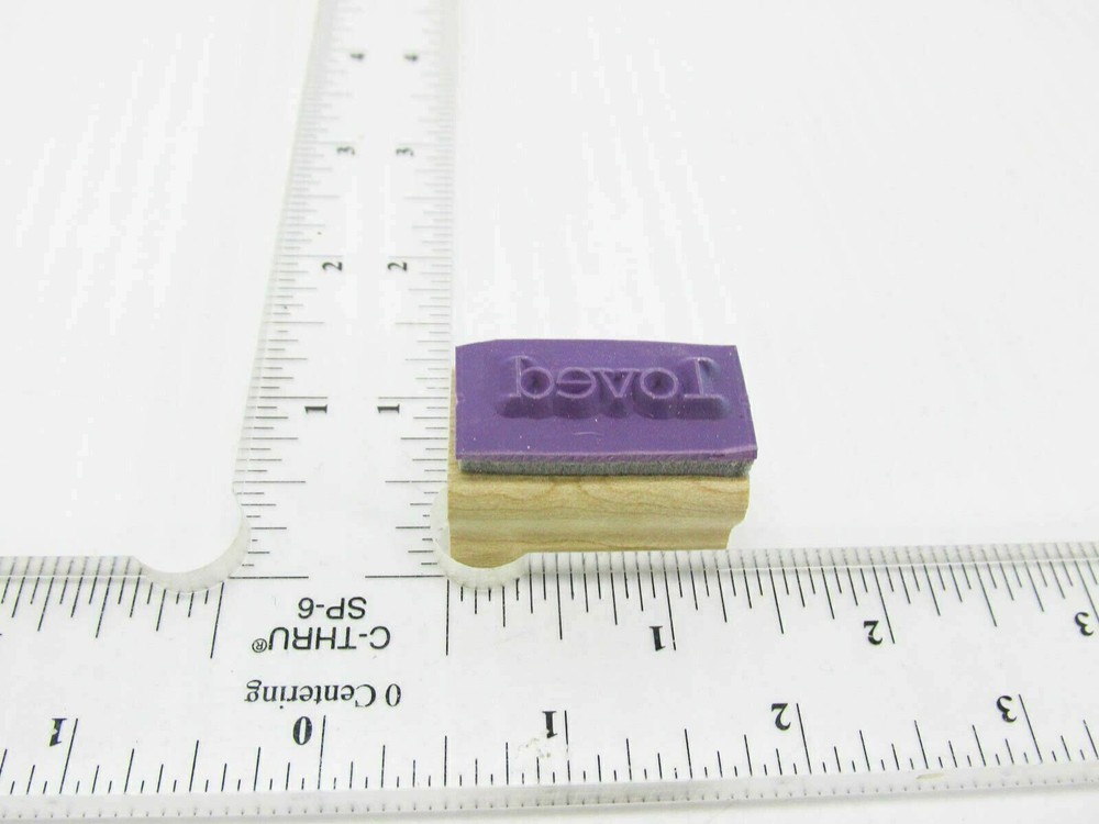 Lower Case Type Loved Rubber Stamp - Stamp Set E06