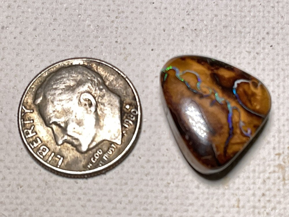 All Natural Solid Australian Boulder Opal, 12.40 carats, double sided