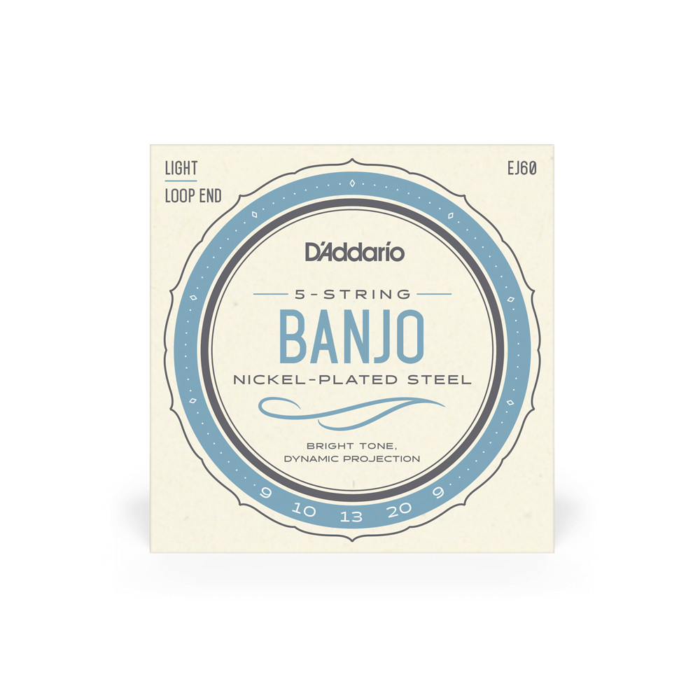 D'Addario EJ60 5-String Banjo Strings Set - Light .009 - .020 (J60)