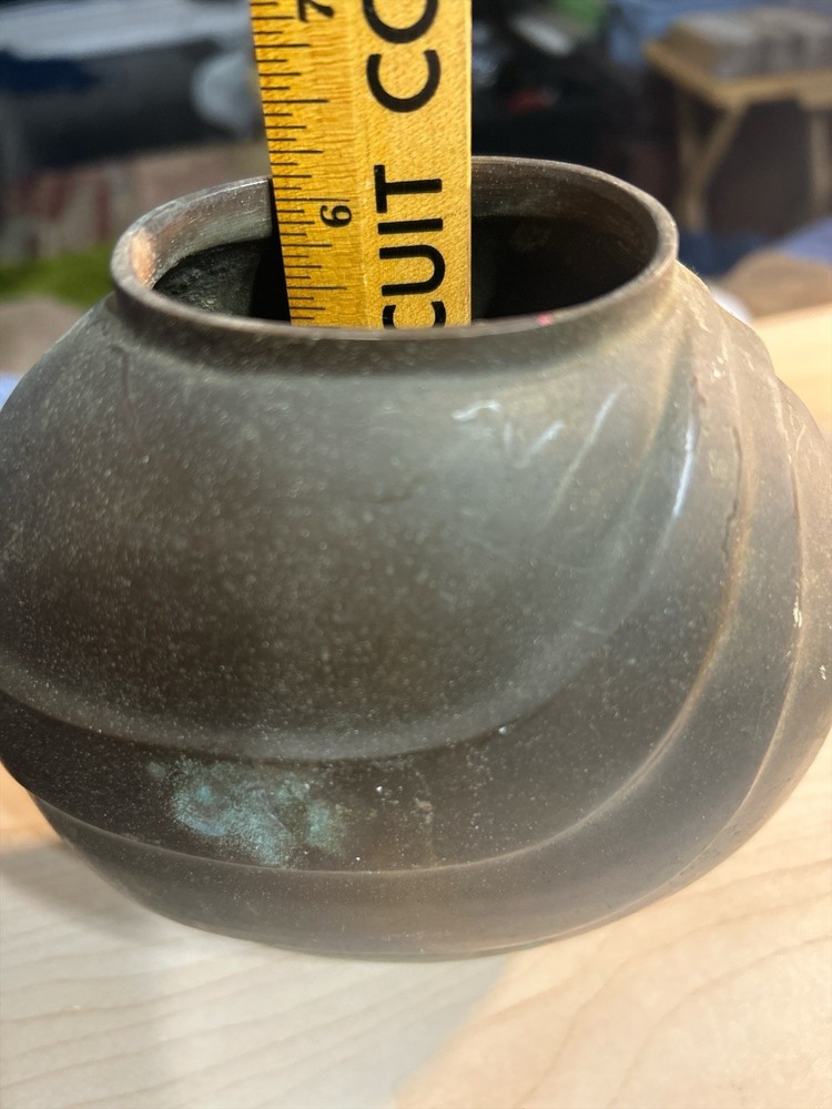 MCM Heavy Brass Vase