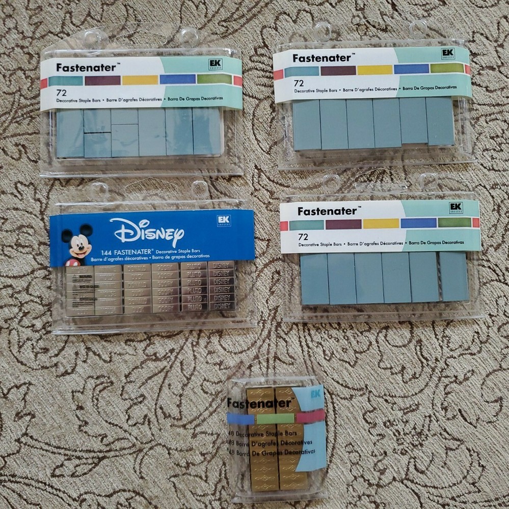 EK Success Fastenater Decorative Staple Bars Lot New In Package