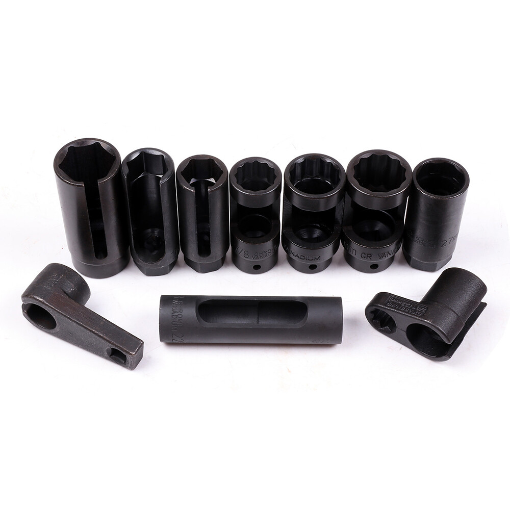 Oxygen Sensor Socket & Diesel Injection | 10pc Set Offset Ratchet Oil Pressure