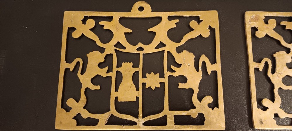 Ancient Castile Shield & Lion (Lot of 2)