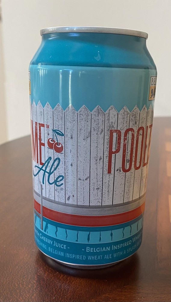 Bell's Pooltime Ale Wheat Ale with Cherry Empty Beer Can Bottom Opened 