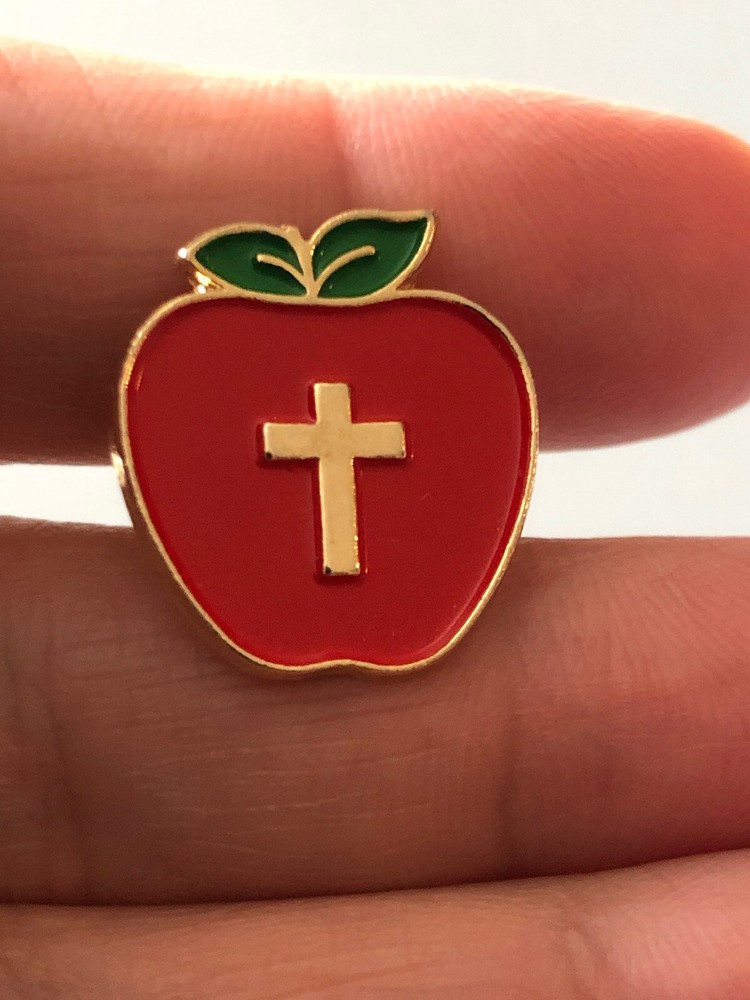 Vintage Apple With Cross Pin