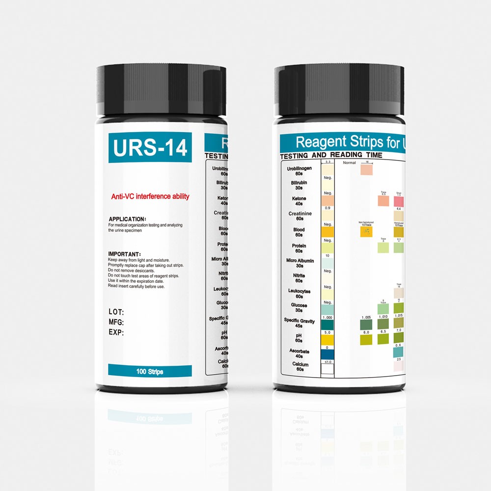 100 Strips 14-in-1 Reagent Urinalysis Strips 14 Parameters Urine Test Strips US