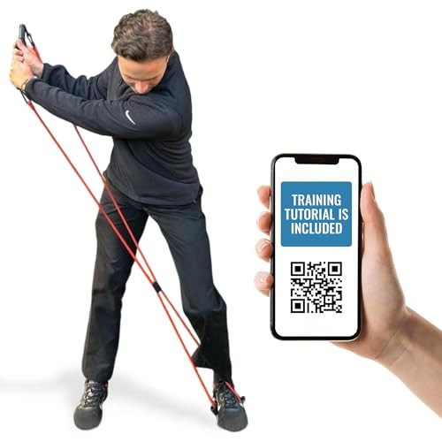 Golf Swing & Grip Trainer | Resistance Band Training Aid for Swing Path, Grip