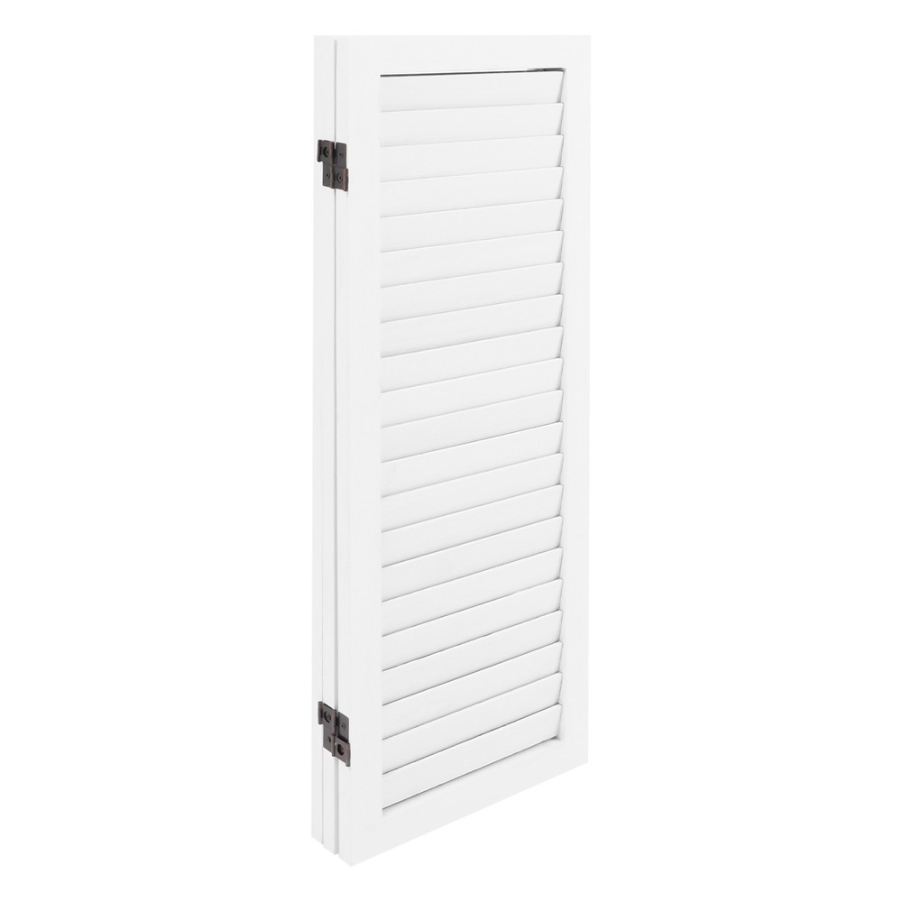 White 3-Panel Folding Room Divider Wood Privacy Screen Room Partition Louvered