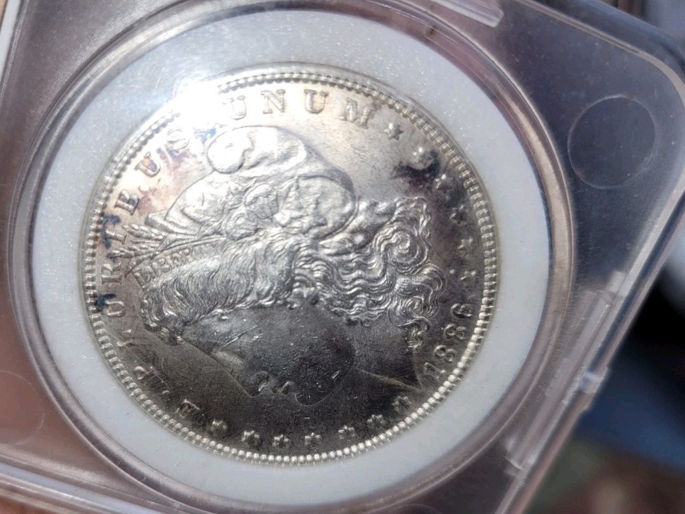 1886 Morgan Silver Dollar – Mint State – 90% Silver – Encapsulated