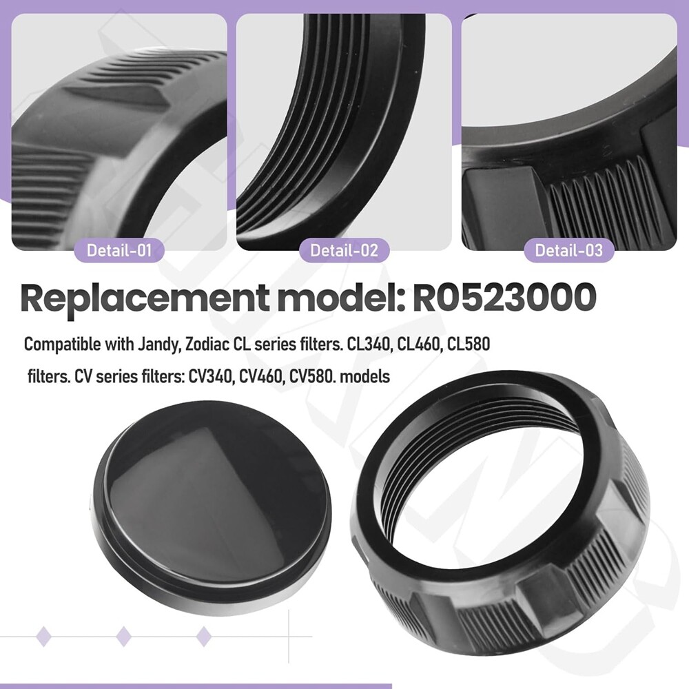 R0523000 Filter Drain Cap Assembly Fits Zodiac - Jandy DEV Series Pool Filter
