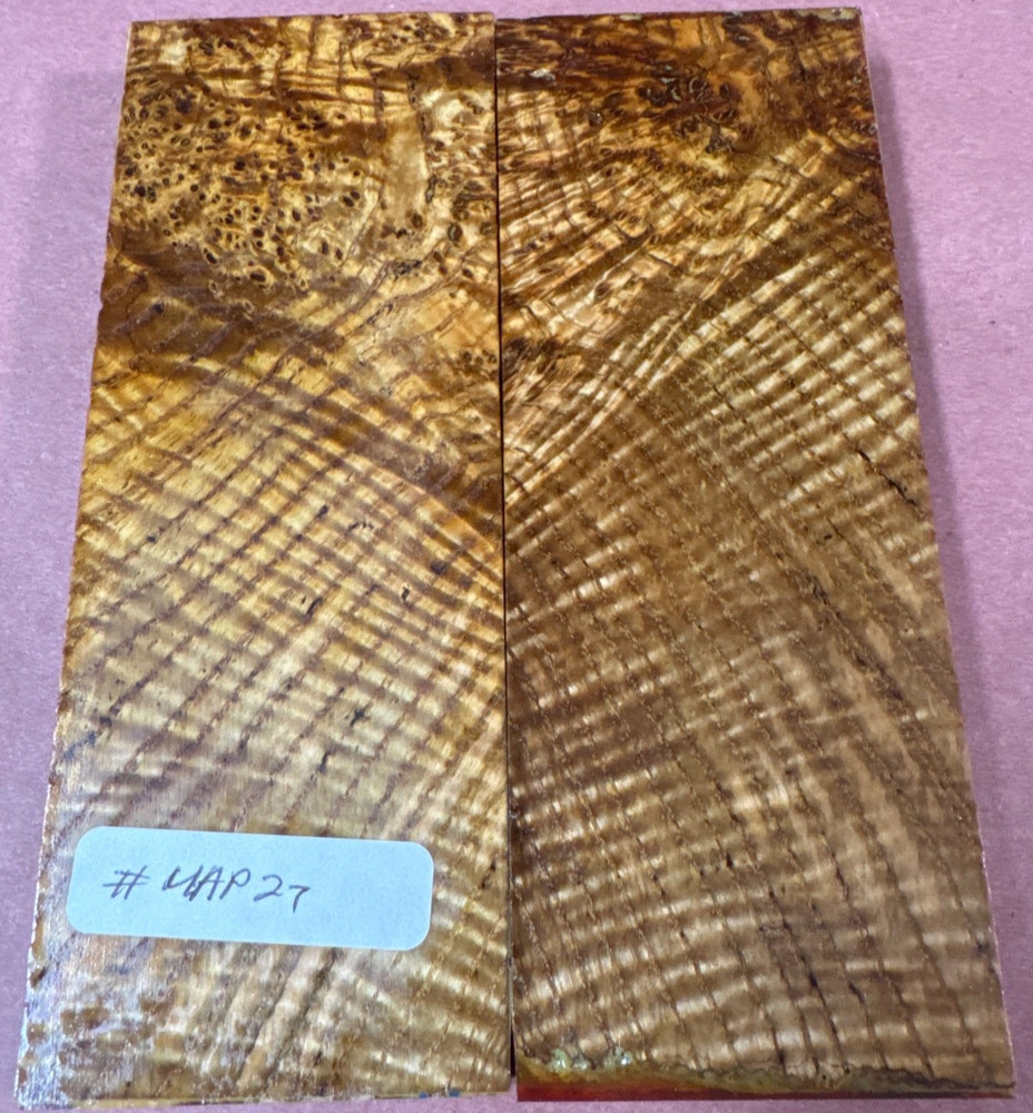 STABILIZED HYBRID MAPLE BURL,OVERSIZED KNIFE SCALE,TOOL HANDLES