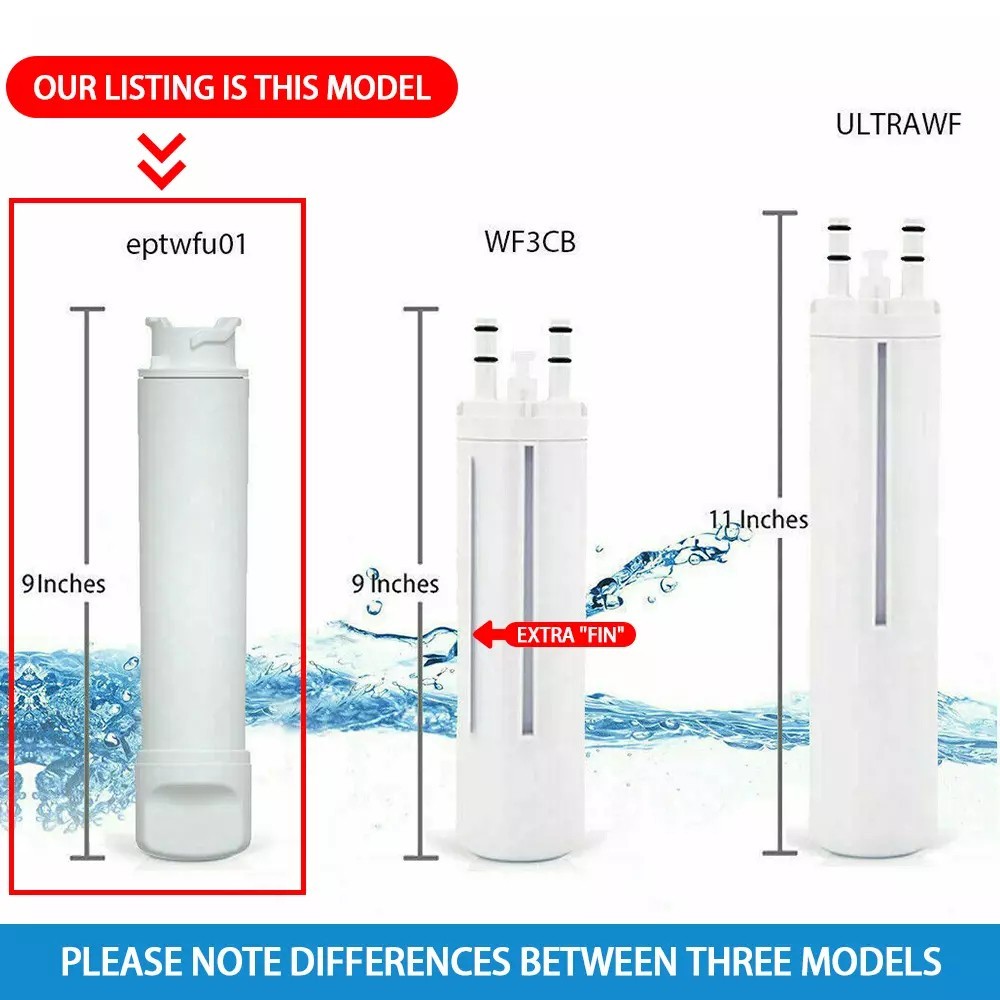 4PACK Frigidaire EPTWFU01 Pure Source Ultra II Refrigerator Water Filter