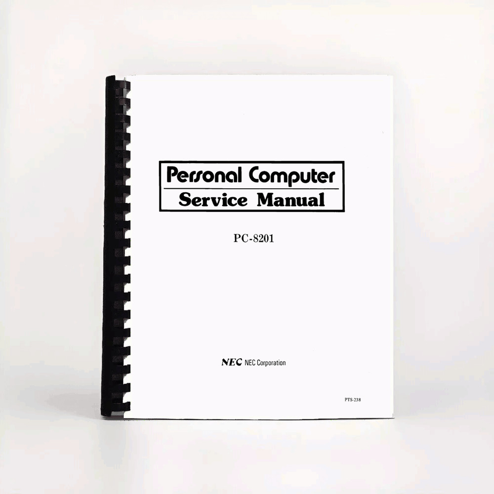 NEC PC-8201 Portable Computer Vintage Service Manual