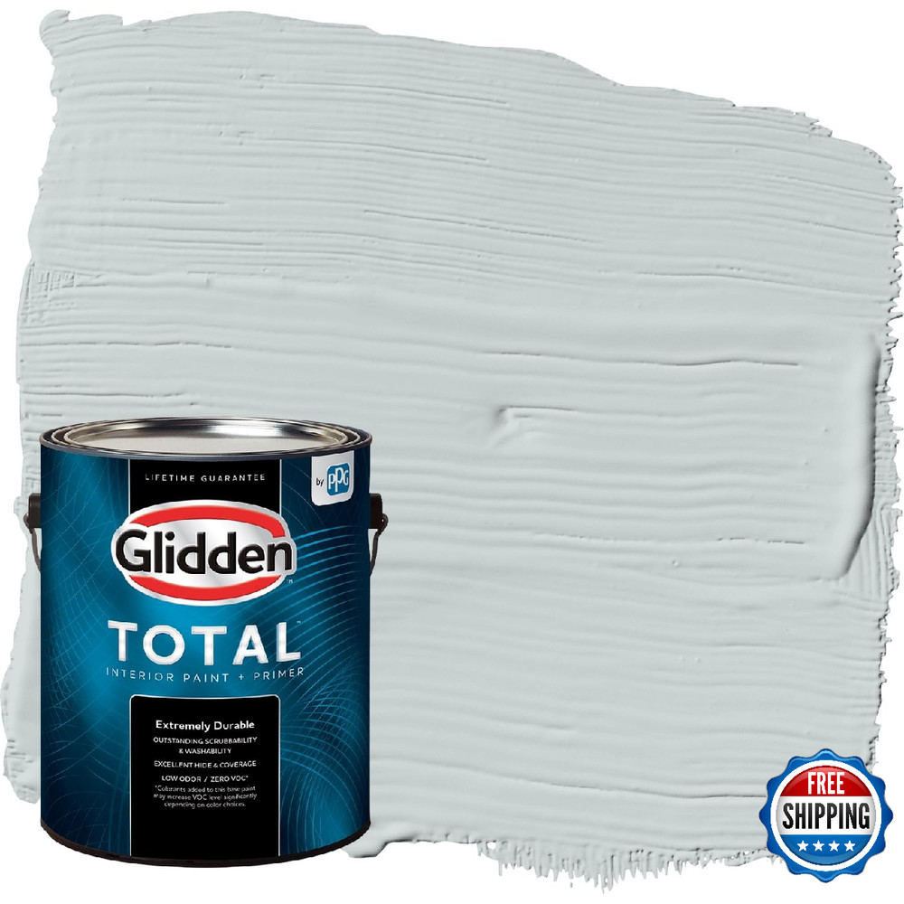 Glidden Total 1gal Winter Chill Gray Eggshell Interior Paint & Primer