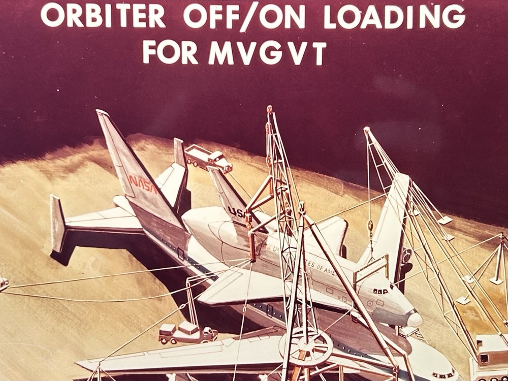 1977 NASA KSC Shuttle Artist Concept Loading Presentation Transparency-95