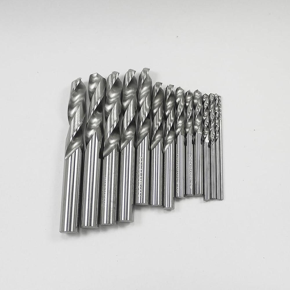 KLOT 14pcs Solid Carbide Stub Drill Bit Set (1mm-6.5mm) Industrial Grade High...