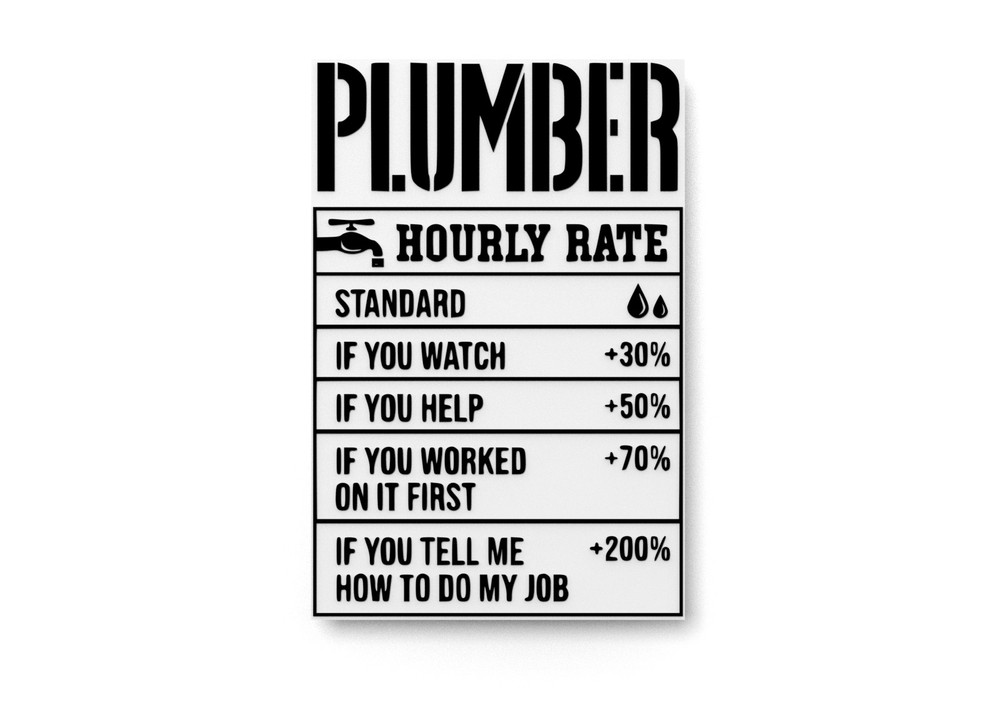 Plumber | Funny Sign for Home or Office