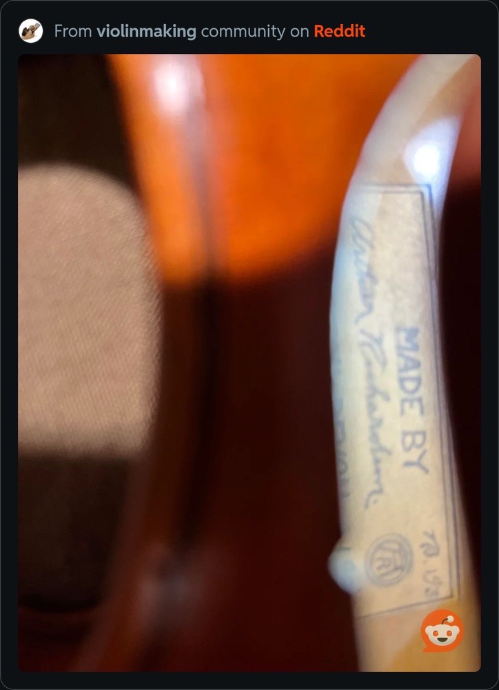 1920s Handmade English Violin - Arthur Richardson