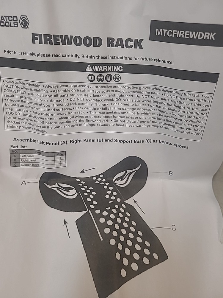 Matco Tools Firewood Rack MTCFIREWDRK