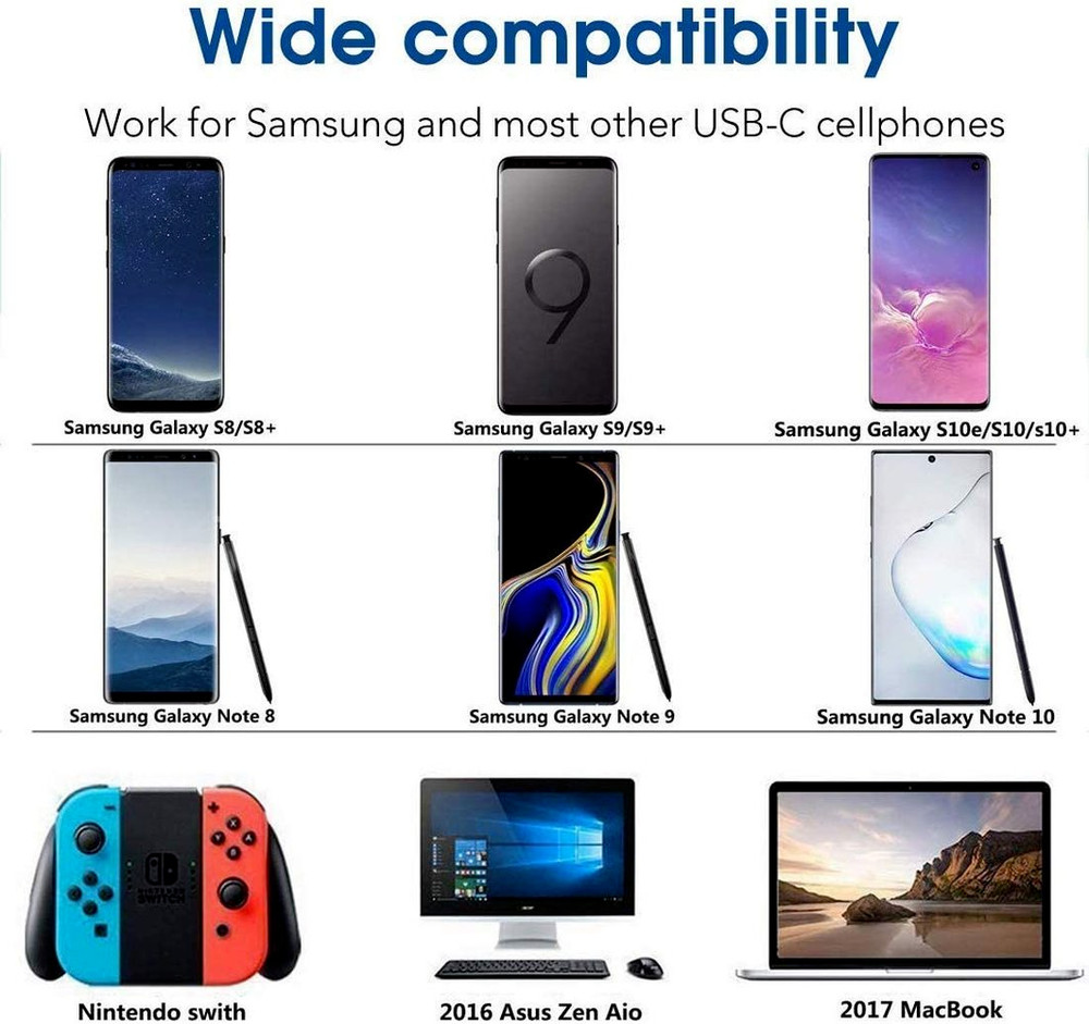 5Pack USB Type C Cable Charger Lot Fast Charging Data Cord For Samsung Android