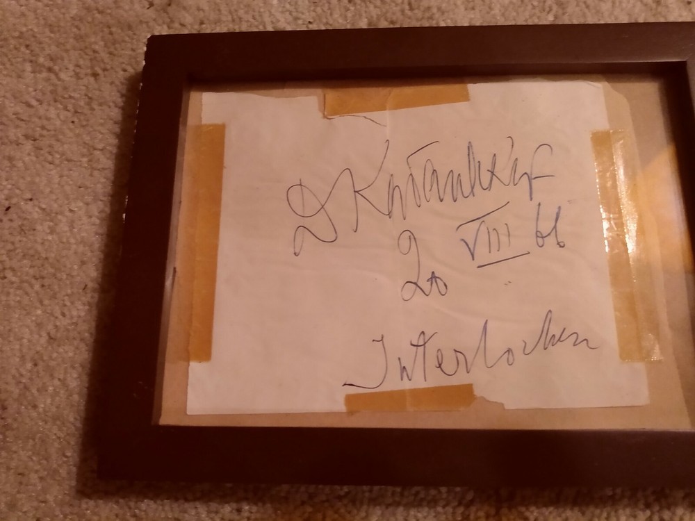 Autograph by Russian Composer Dimitri Kabalevsky