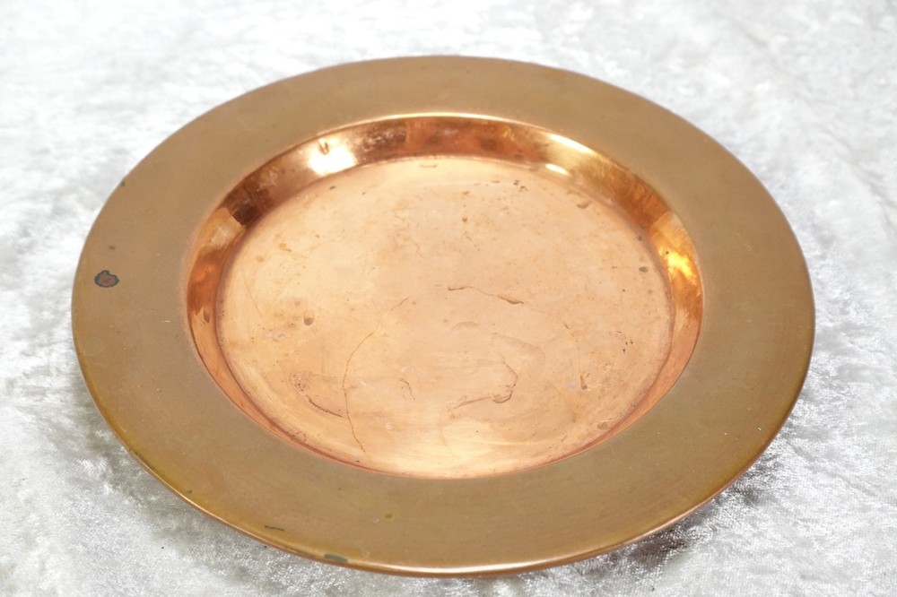 Afghan Metal Works Peshwar Pakistan Solid Copper Plate Covered Dish Tin Lined