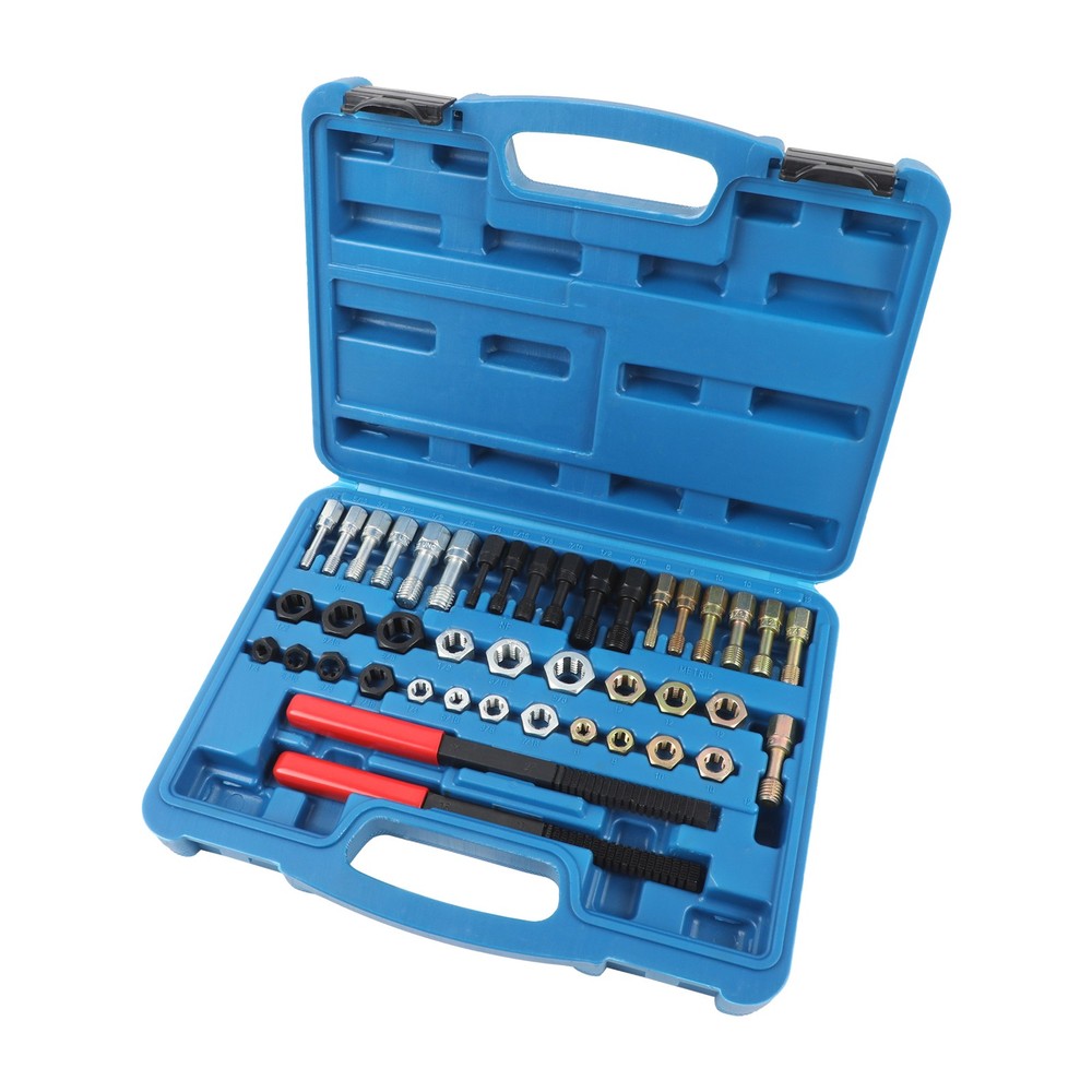 42PCS Thread Repair Restorer Kit Thread Chaser Set UNF/UNC Rethreading Tool