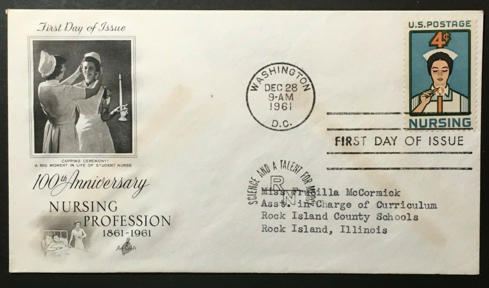 US FDC # 1190 100th Anniversary Nursing Profession