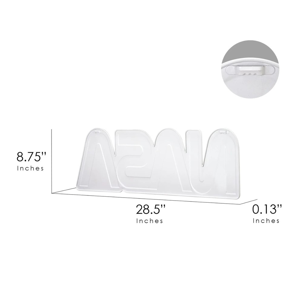 NASA Worm Logo Embossed & Shaped Metal Sign