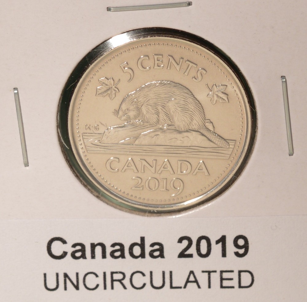 2019 Canada 5 Cent - UNCIRCULATED from Mint Roll 🇨🇦