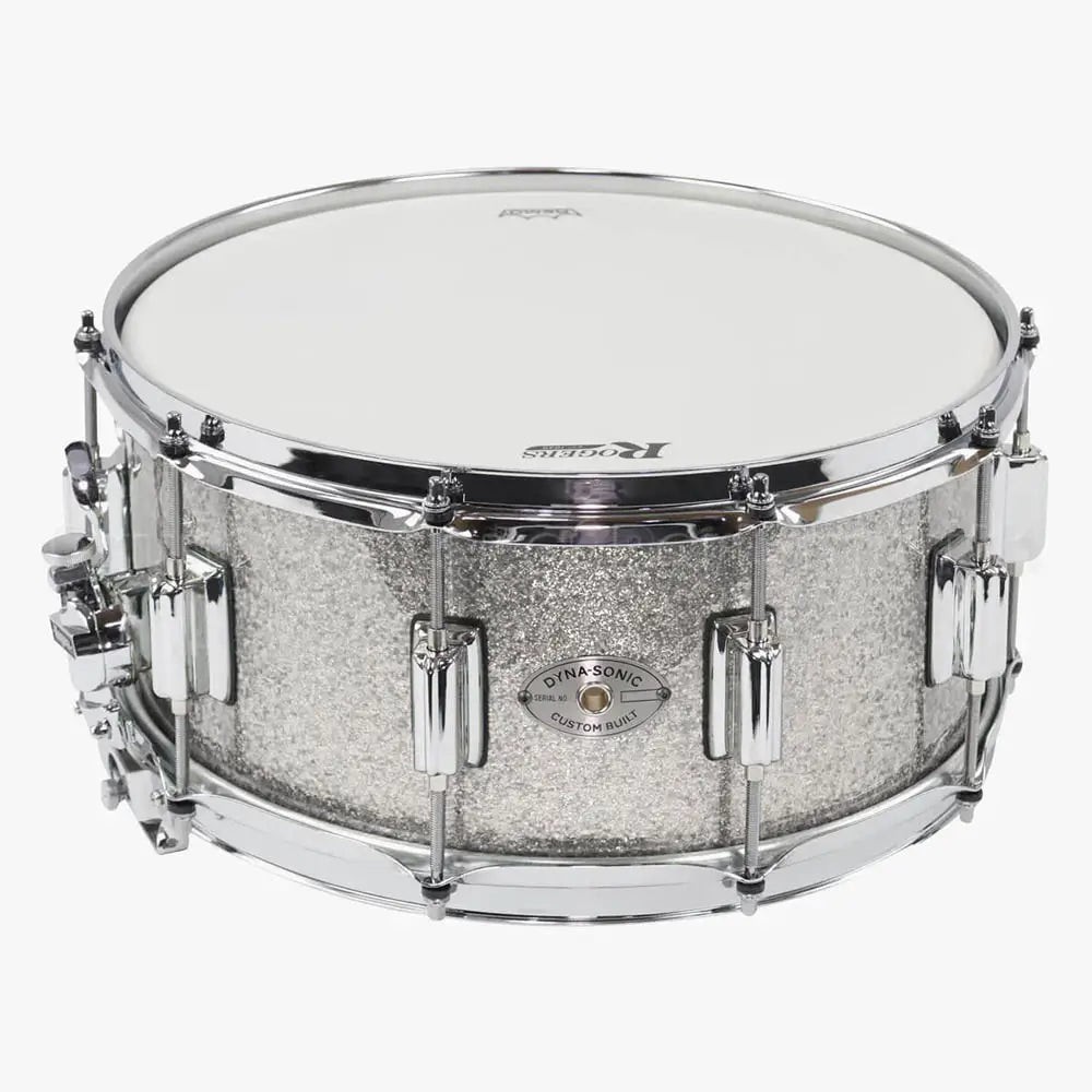Rogers Dyna-Sonic Snare Drum 14x6.5 Silver Sparkle