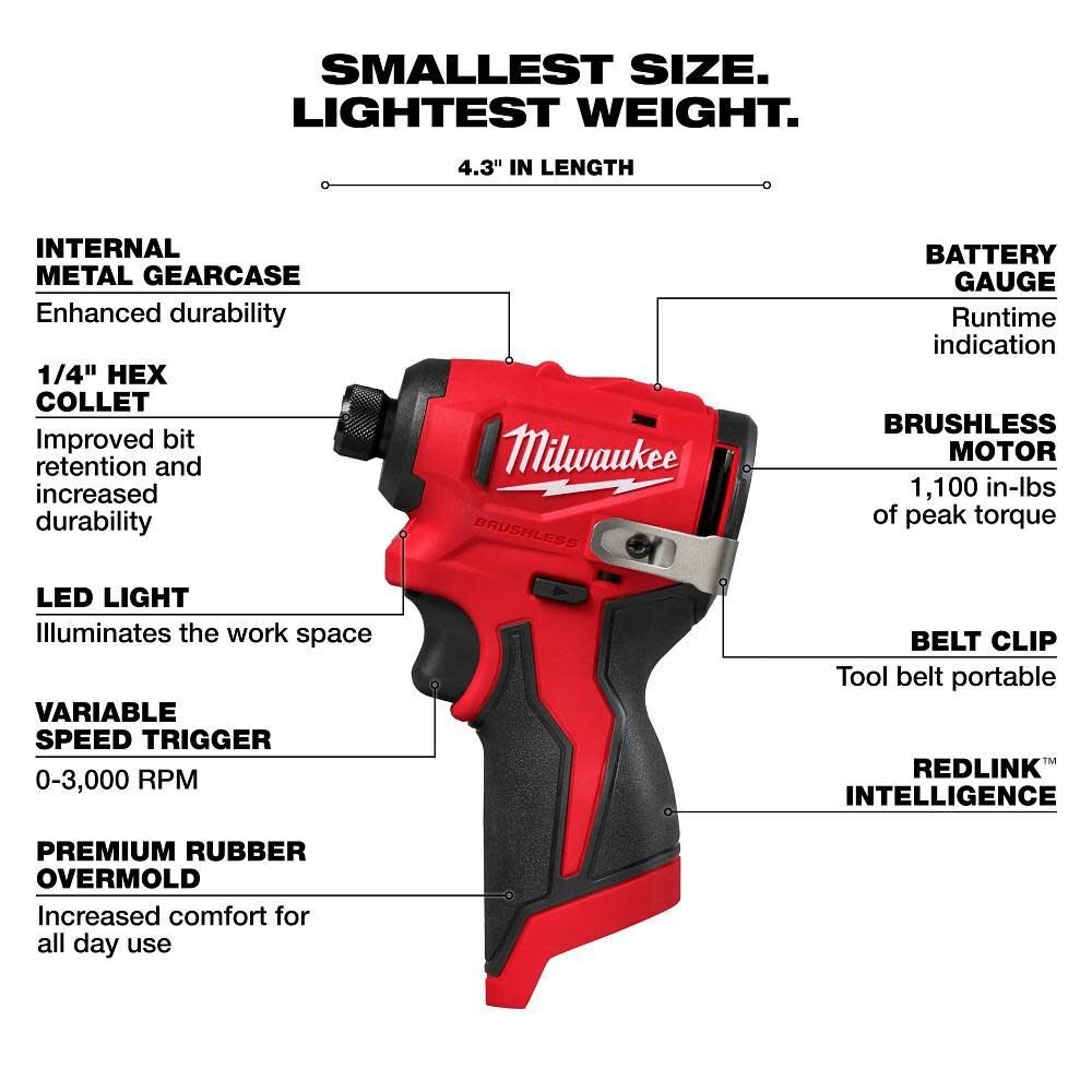 Milwaukee M12 Subcompact Brushless 2-Tool Combo Kit