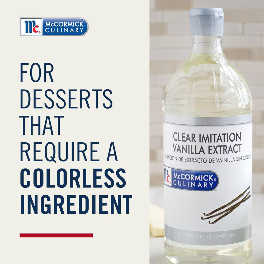 Mccormick Culinary Clear Imitation Vanilla Extract, 32 Fl Oz - One 32