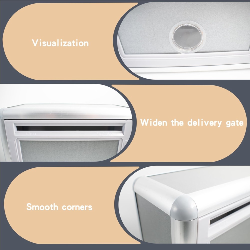 Suggestion Drop Box with Lock, Multi-Purpose Wall Mount Aluminum Alloy Drop B...
