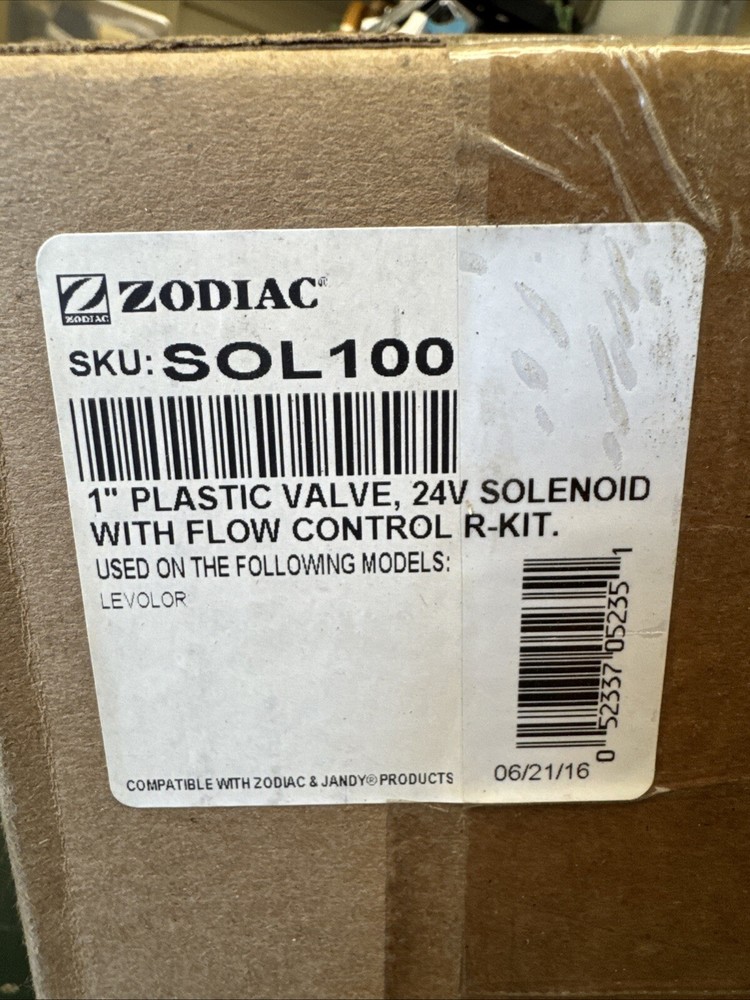 Zodiac Levelor Solenoid flow control Valve Assembly - 1" - 24V - SOL100