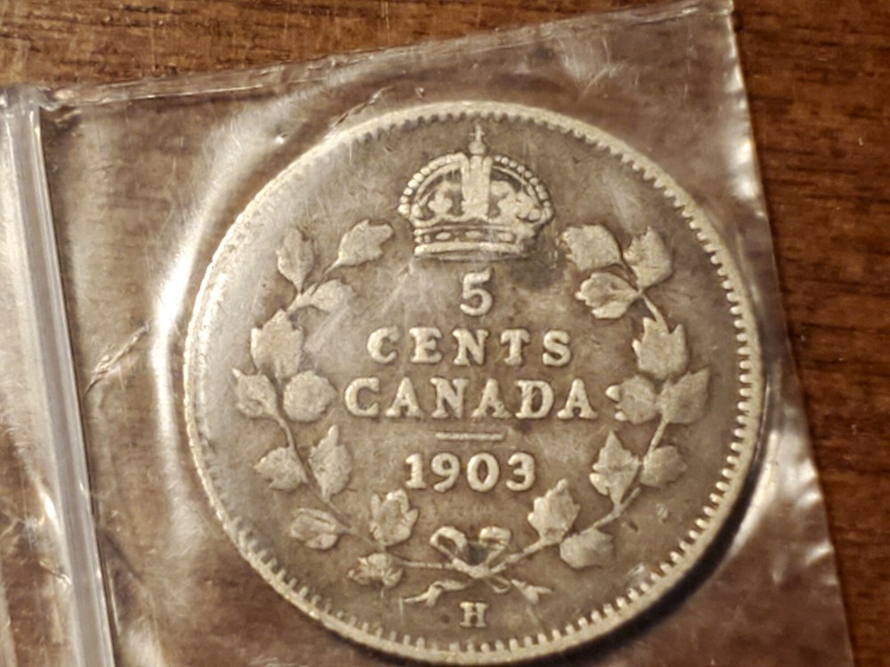 1903-H Canada 5 Cents Sterling Silver