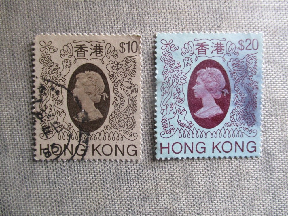 Hong Kong, Scott# 401a, 402a, used