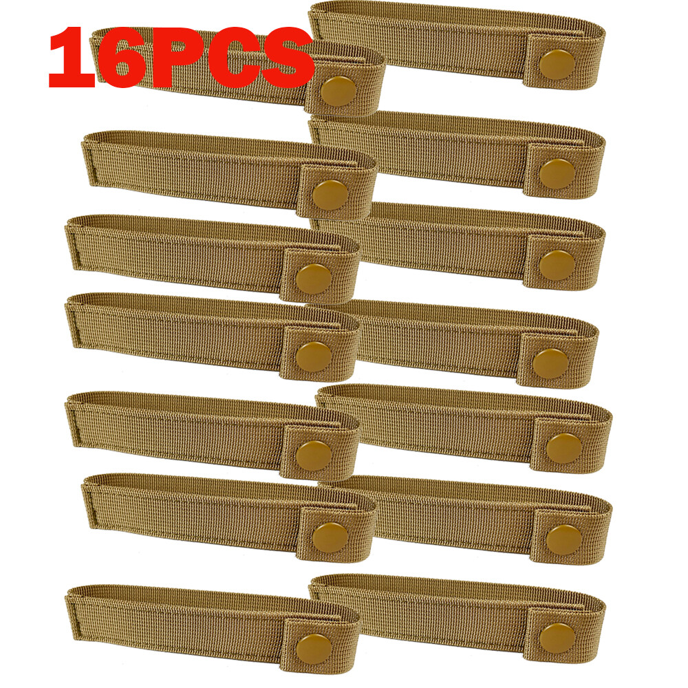 16PCS 6" MOD MOLLE PALS Modular Web Gear Replacement Tie Straps Brown New