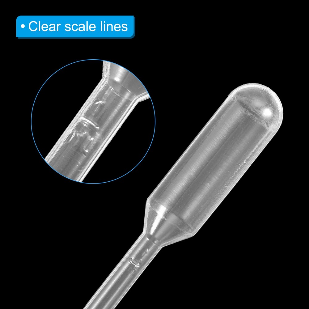 Disposable Transfer Pipette, 200pcs 1ml LDPE Polyethylene Plastic Pipette