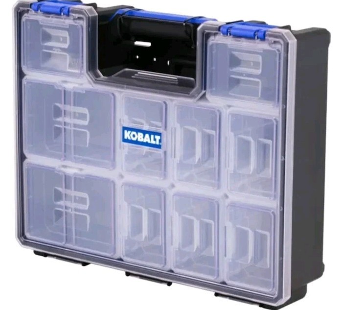 KOBALT 10-Compartment Wall Mounted Deep Cup Case with Lids Pro Organizer, 1 case