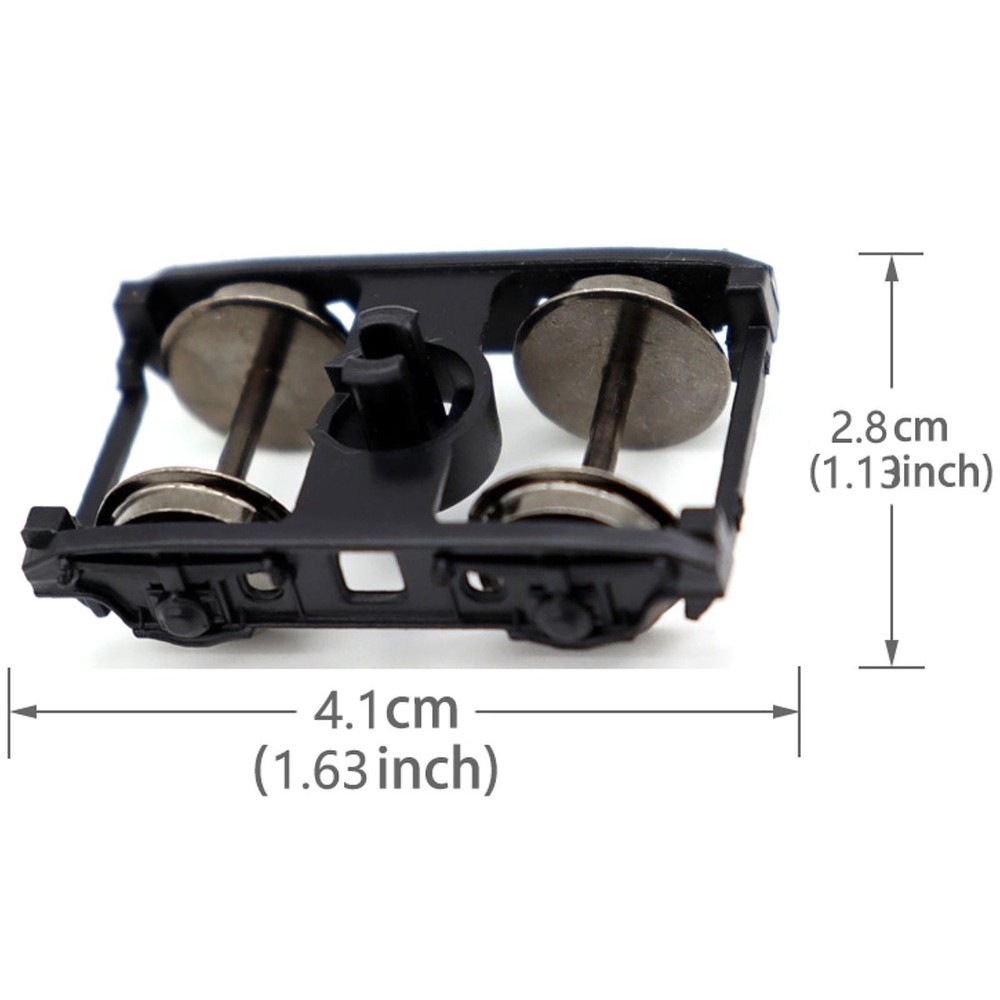 1:87 Scale Train Bogies with Wheel Components for DIY Railway Setup