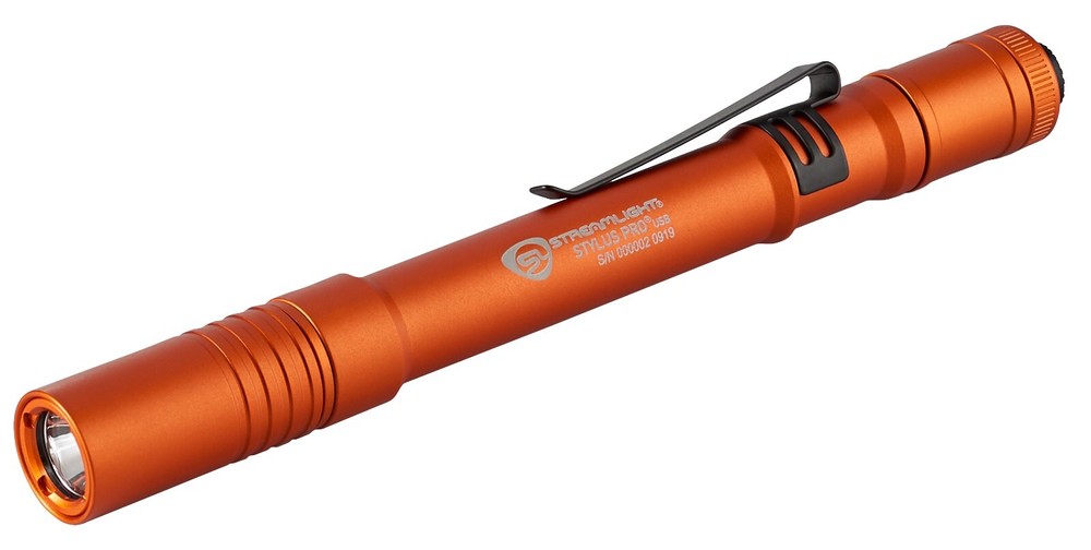 Streamlight Stylus Pro® USB LED Penlight Flashlight Orange 66146
