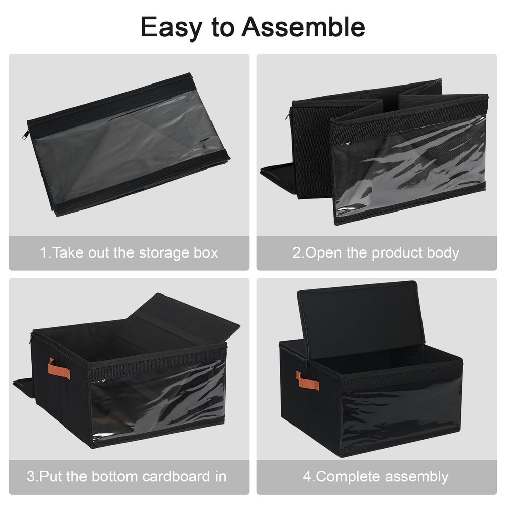 Large Hat Storage Box, Stackable Round Brim Hats Organizer Bag Container for ...