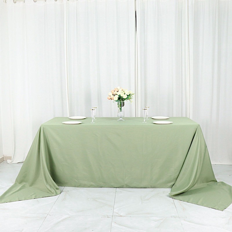 90x156-Inch BLUSH RECTANGULAR Polyester Tablecloths Reception Catering Wedding