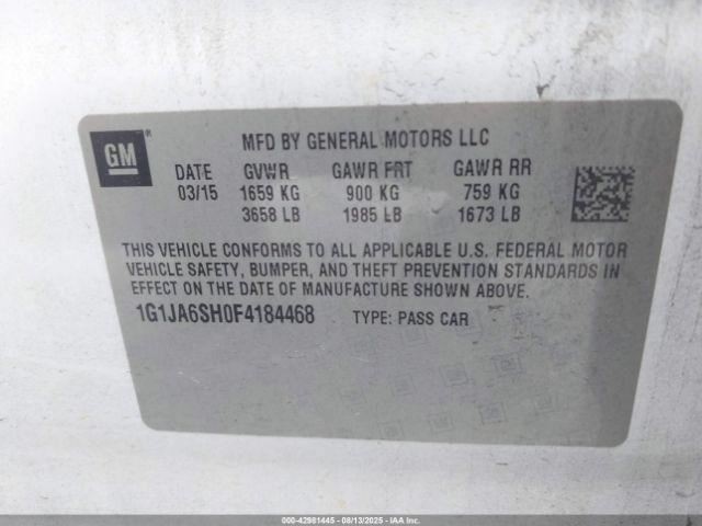 SONIC 2015 Glove Box 4830134