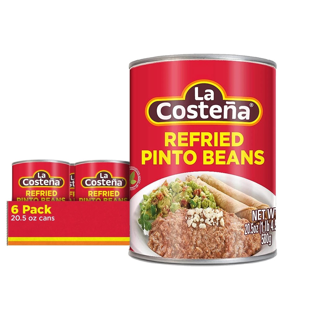 La Costeña Refried Pinto Beans 20.5 oz 6-Pack