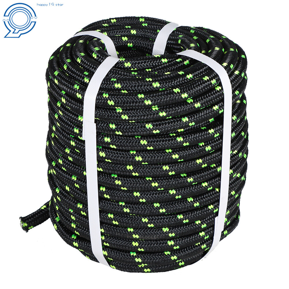 1/2" × 150' Bull Rope Double Braid Polyester Rope 6180Lbs Breaking Strength