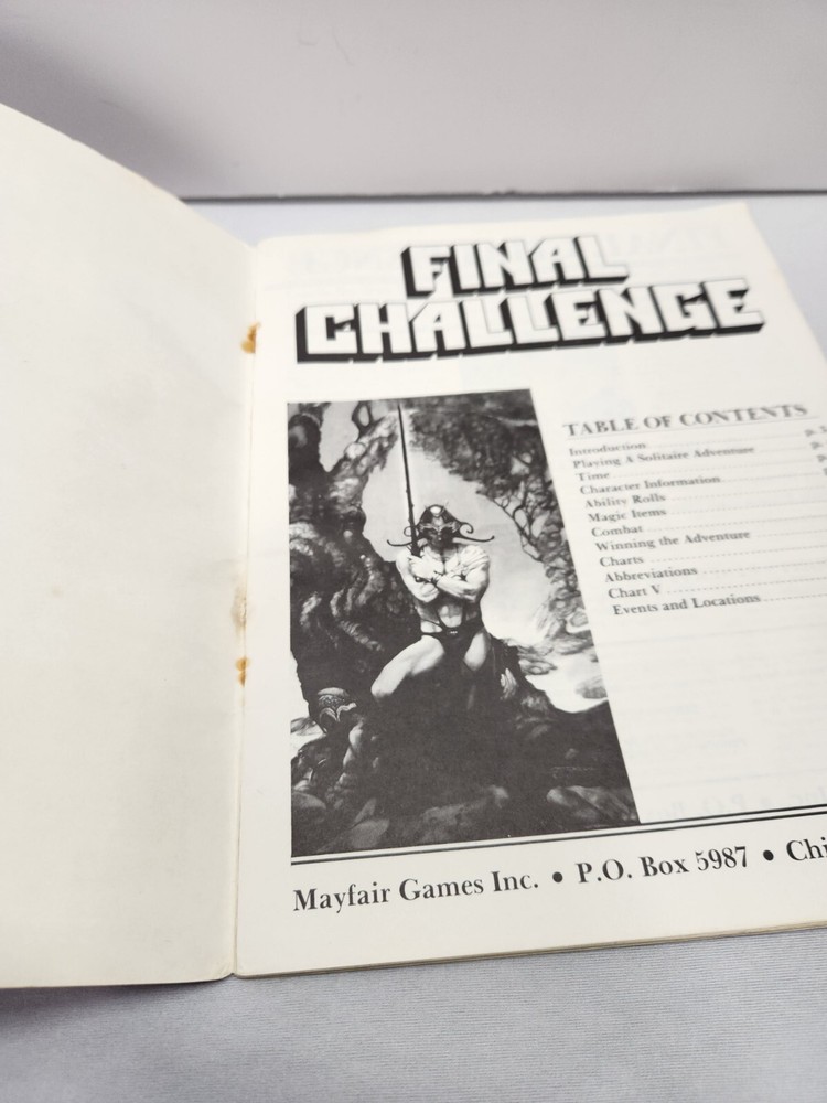 Advanced Dungeons & Dragons Module Final Challenge Role Aids #722 Mayfair Games