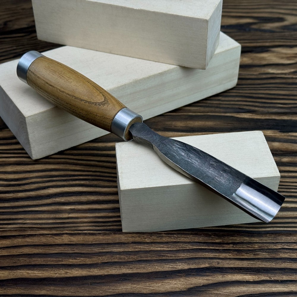 Wood Carving Gouges Set. Curved Chisels with Sheaths. Gift for Detail Carver.
