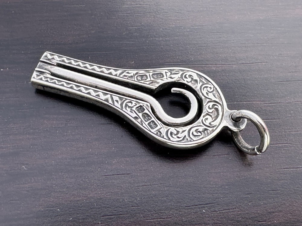 Victorian Sterling Silver Chatelaine Folding Button Hook CHESTER 1891